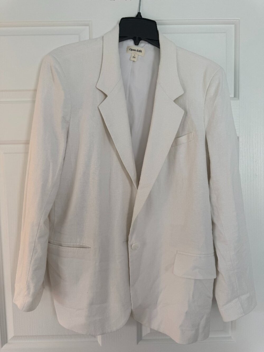 Open Edit lined linen blazer